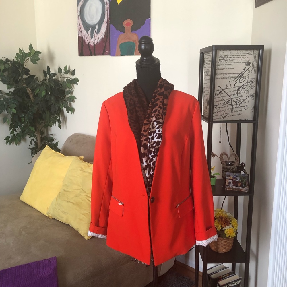 Orange blazer